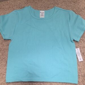 Light Blue Short Sleeve Top XXL